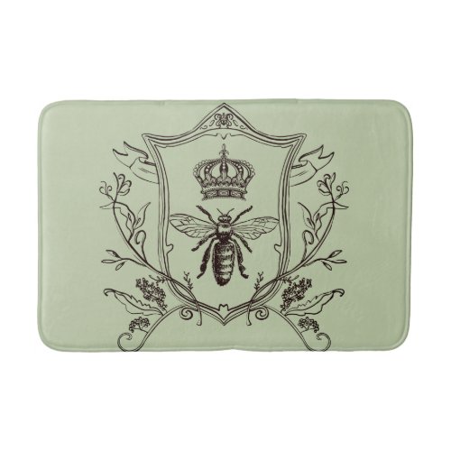 paris steampunk beekeeper french bee queen crown bath mat