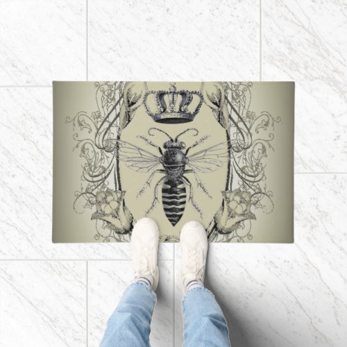 paris steampunk beekeeper french bee queen crown doormat
