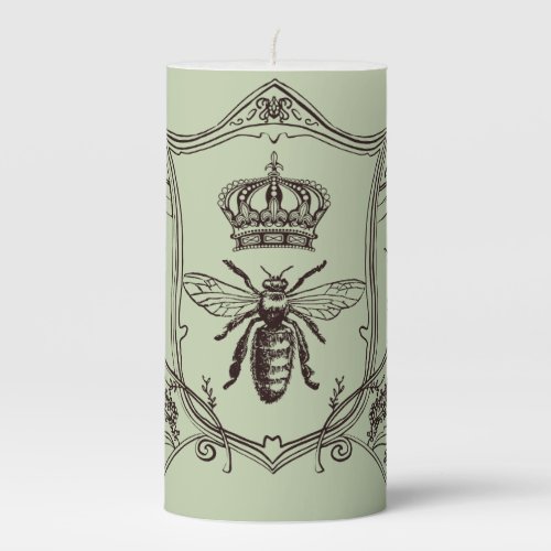 paris steampunk beekeeper french bee queen crown pillar candle
