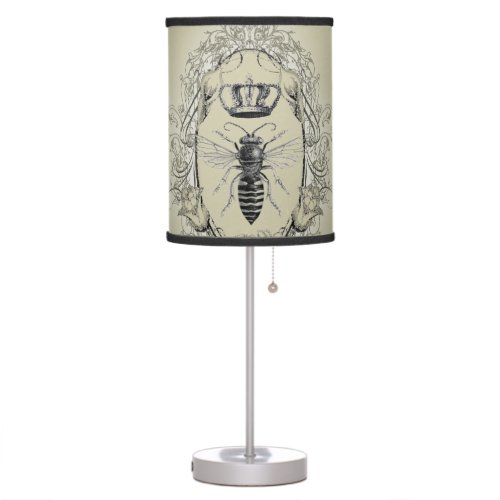paris steampunk beekeeper french bee queen crown table lamp
