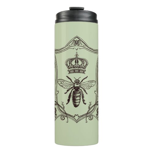 paris steampunk beekeeper french bee queen crown thermal tumbler