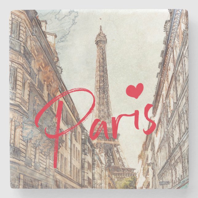 Paris Stone Coaster (Front)