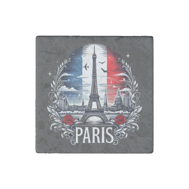paris stone magnet (Front)