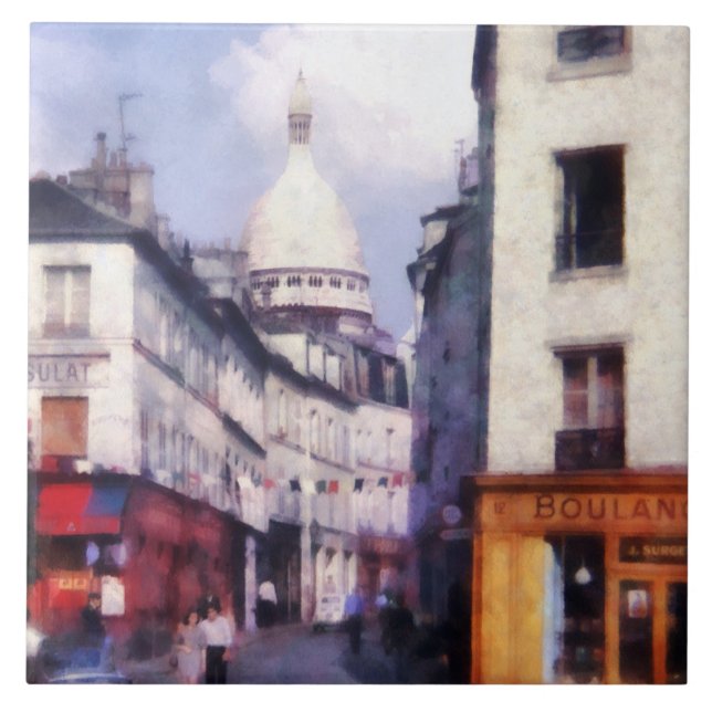 Paris Street Ceramic Tile (Front)