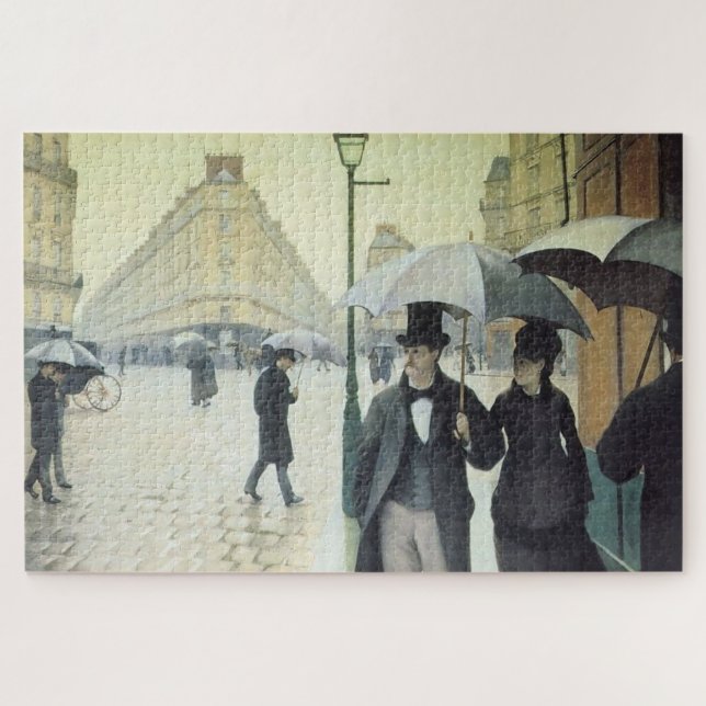 Paris Street, Rainy Day by Caillebotte Jigsaw Puzzle (Horizontal)