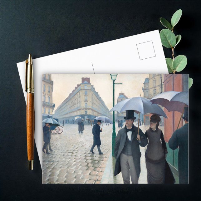 Paris Street; Rainy Day by G. Caillebotte, Art Postcard (Creator Uploaded)