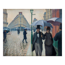Paris Street; Rainy Day by Gustave Caillebot Poster