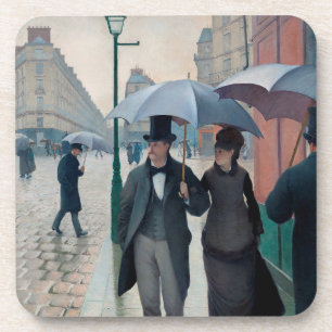 Paris Street Rainy Day by Gustave Caillebotte Beverage Coaster