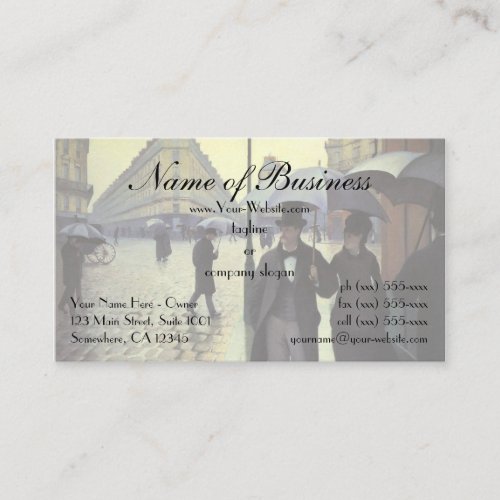 Paris Street Rainy Day by Gustave Caillebotte Business Card