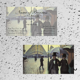 Paris Street, Rainy Day by Gustave Caillebotte Business Card