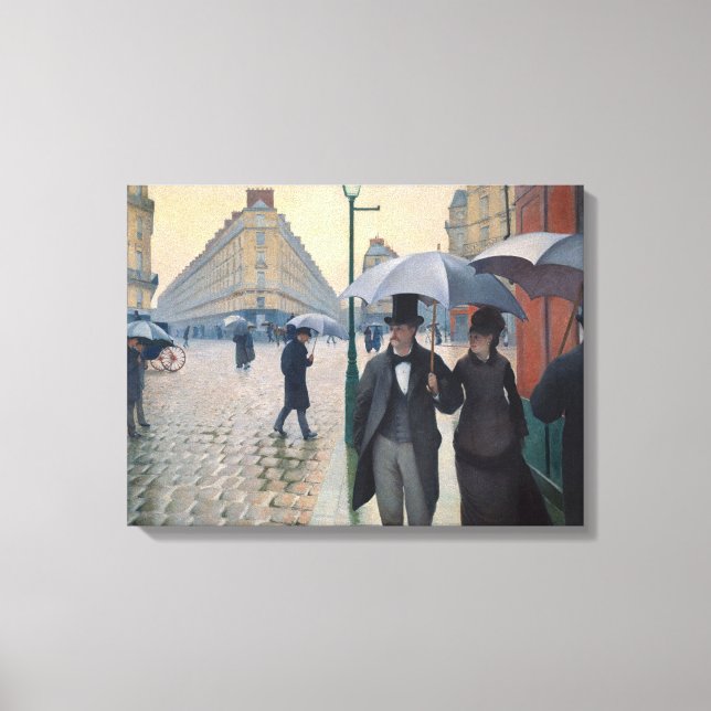 Paris Street Rainy Day by Gustave Caillebotte Canvas Print (Front)