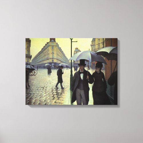 Paris Street Rainy Day by Gustave Caillebotte Canvas Print