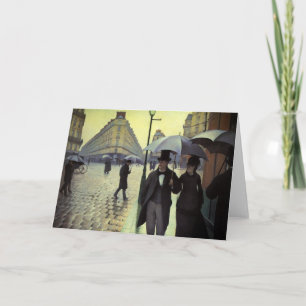 Paris Street Rainy Day by Gustave Caillebotte Card