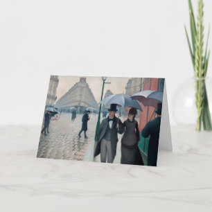 Paris Street Rainy Day by Gustave Caillebotte Card