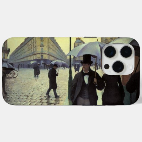 Paris Street Rainy Day by Gustave Caillebotte iPhone 15 Pro Max Case