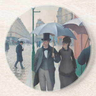 Paris Street Rainy Day by Gustave Caillebotte Coaster
