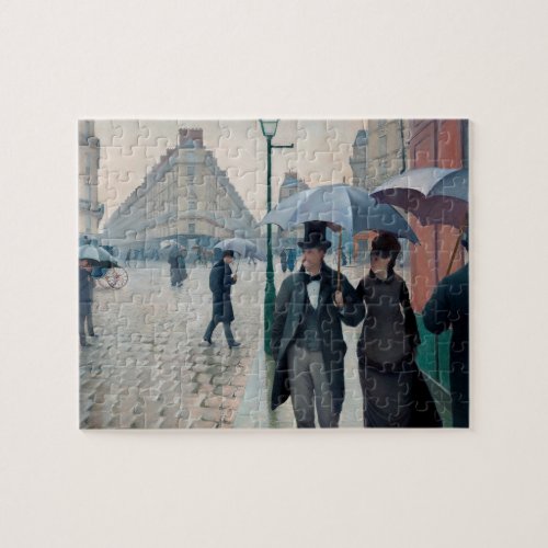 Paris Street Rainy Day by Gustave Caillebotte Jigsaw Puzzle
