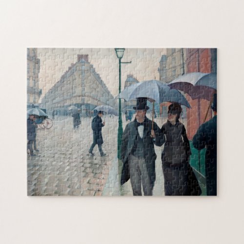 Paris Street Rainy Day by Gustave Caillebotte Jigsaw Puzzle