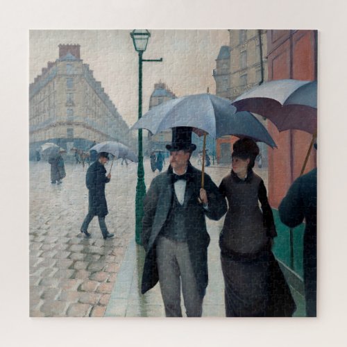 Paris Street Rainy Day by Gustave Caillebotte Jigsaw Puzzle