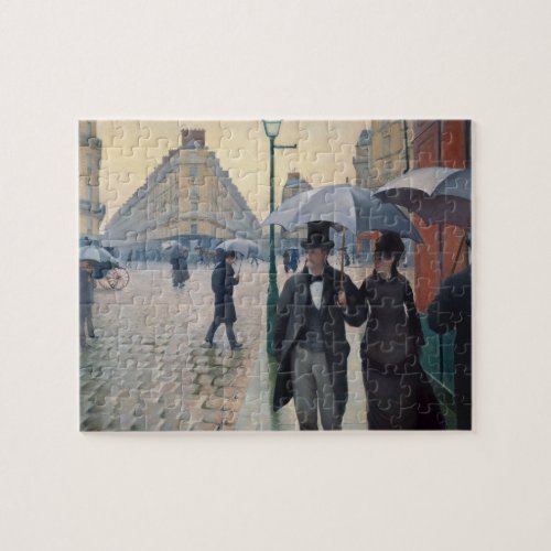 Paris Street Rainy Day by Gustave Caillebotte Jigsaw Puzzle