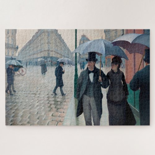 Paris Street Rainy Day by Gustave Caillebotte Jigsaw Puzzle