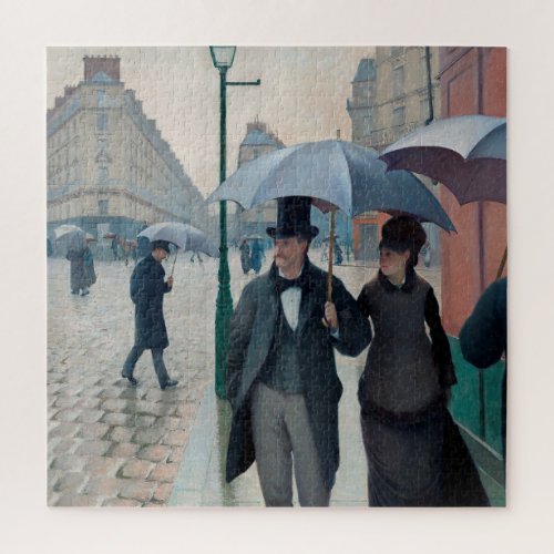 Paris Street Rainy Day by Gustave Caillebotte Jigsaw Puzzle