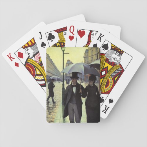 Paris Street Rainy Day by Gustave Caillebotte Playing Cards