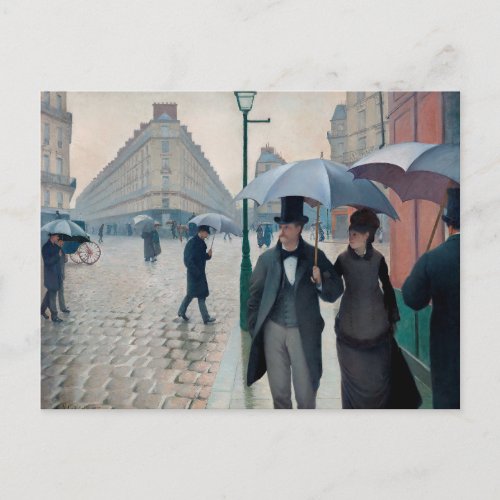 Paris Street Rainy Day by Gustave Caillebotte Postcard