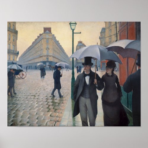 Paris Street Rainy Day by Gustave Caillebotte Poster