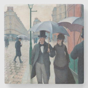 Paris Street Rainy Day by Gustave Caillebotte Stone Coaster