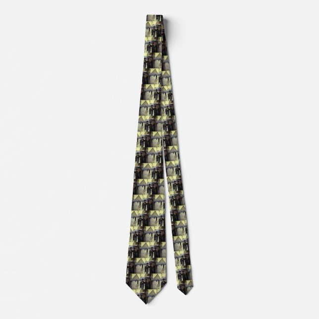 Paris Street Rainy Day by Gustave Caillebotte Tie (Front)