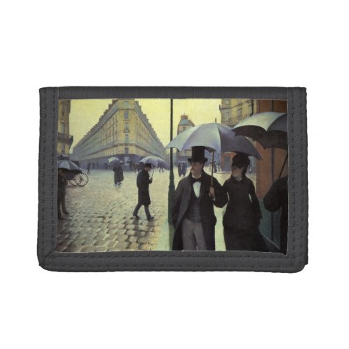 Paris Street Rainy Day by Gustave Caillebotte Trifold Wallet