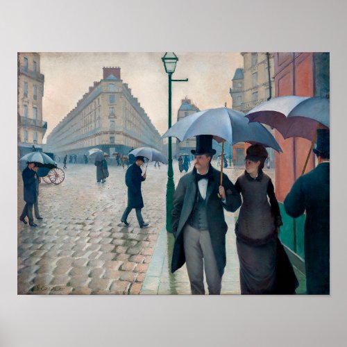 Paris Street Rainy Day  Gustave Caillebotte  Poster