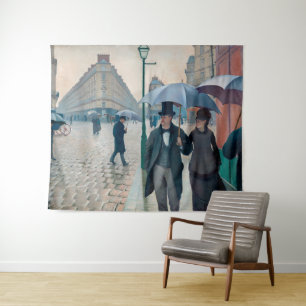 Paris Street Rainy Day Gustave Caillebotte Tapestry