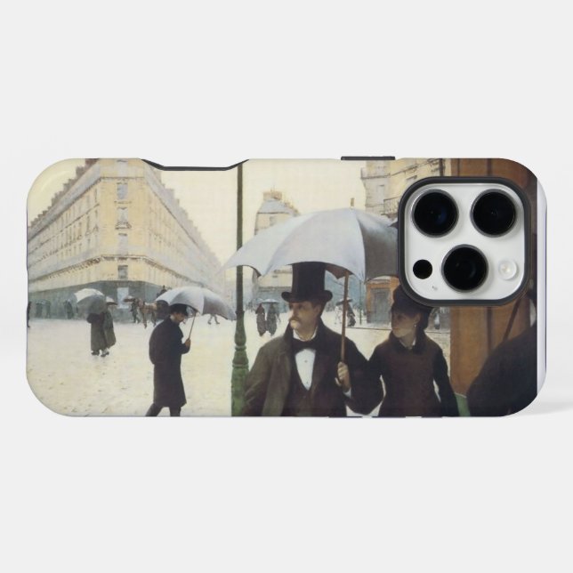 Paris Street Rainy Day iPhone Case (Back Horizontal)