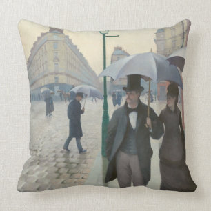 Paris Street Rainy Day Throw Pillow