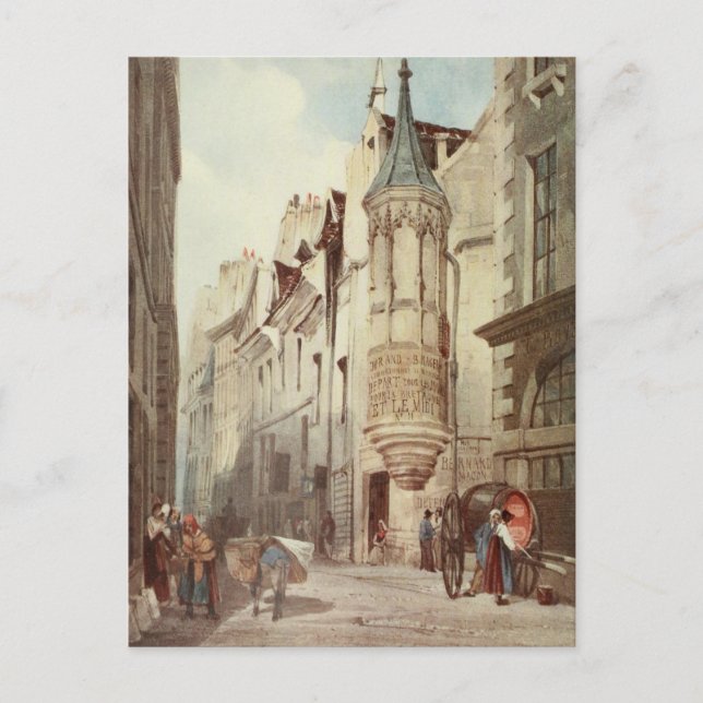 Paris Street scene Postcard (Front)