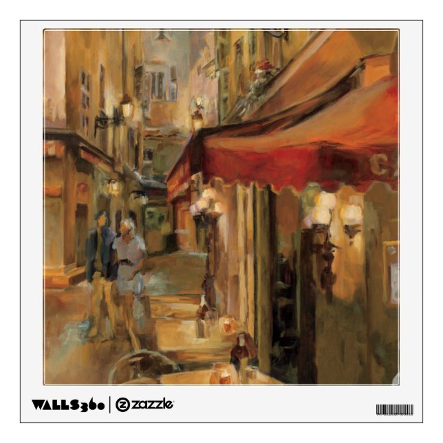 Paris Street Scene Wall Decal (Front)