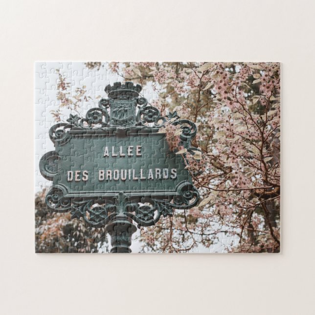 Paris Street Sign Photograph Jigsaw Puzzle (Horizontal)