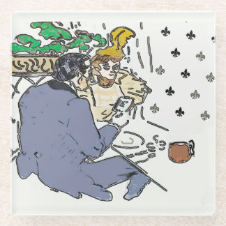 Paris Street Sign Rue Bourbon Placemat Cutting Boa Glass Coaster