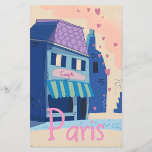 Paris Street vintage cartoon Stationery