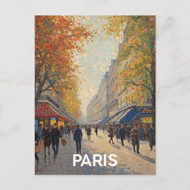 Paris Streets Postcard (Front)