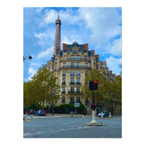 Paris Streets with the Eiffel Tower Photo Print