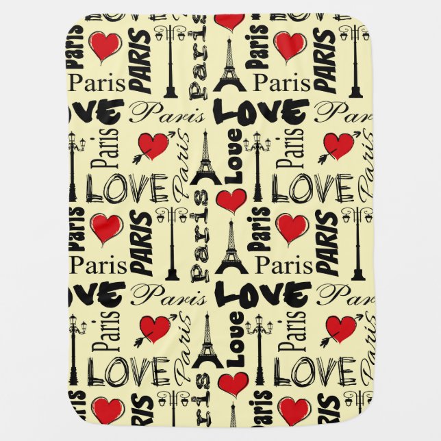Paris Stroller Blanket (Front)