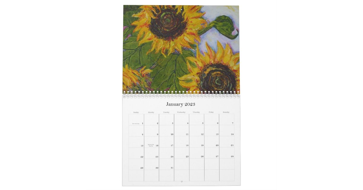 Paris' Sunflower Calendar | Zazzle