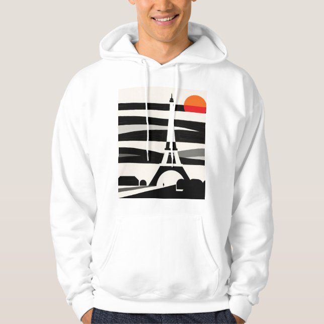 Paris Sunset Silhouette Hoodie (Front)