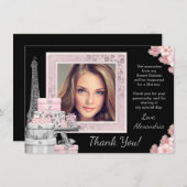 Paris Sweet 16 Thank You Cards (Front/Back)
