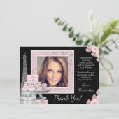 Paris Sweet 16 Thank You Cards (Standing Front)