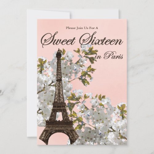 Paris Sweet Sixteen Invitations