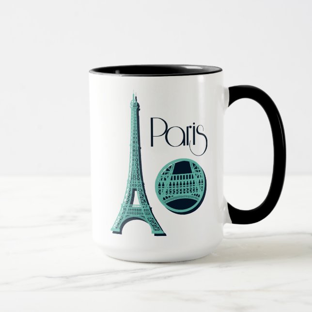 Paris Teal Mug (Right)